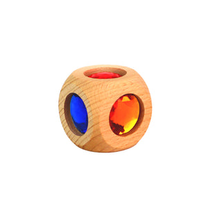 Bauspiel Zauberwürfel Holzspielzeug mit Edelsteinen
