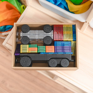 Connetix Magnetbausteine "Rainbow Transport Pack" | 50-teilig – Detailansicht 4