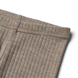 Wheat Wool Junior Leggings "Agi" | Khaki Melange