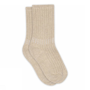MP Denmark Overknee-Socken Bellie | Beige Meliert