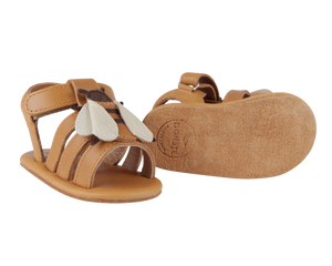Donsje Sandales Bébé "Tuti Sky Bee" Cuir Classique Camel