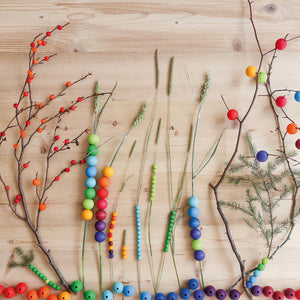 Grimm's 480 Wooden Beads | Colorful