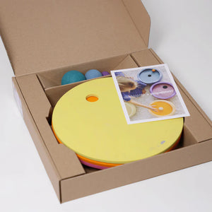 Grimm's Stacking Stones Rolling Discs Warm Classic | Pastel