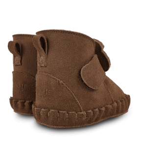 Donsje Baby Booties "Pouty" Fluffy Bear | Teddy Brown