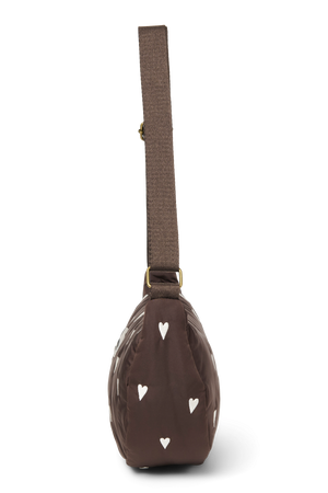 Sac banane adulte Studio Noos "Puffy" Cœurs marrons