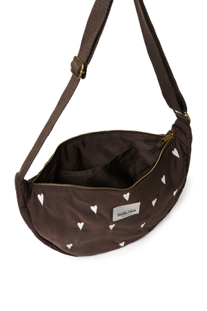 Sac banane adulte Studio Noos "Puffy" Cœurs marrons