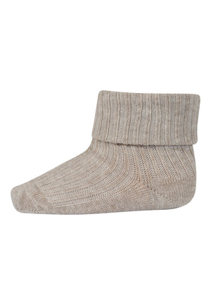 MP Denmark Socken Baumwolle in Beige Melange