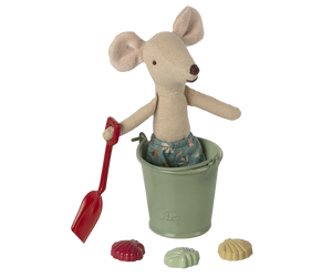 Maileg Ensemble Plage-Pelle Seau Coquillages | Souris