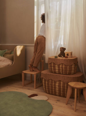 Ferm Living Rivan Paniers de rangement – Lot de 2 | Naturel/Blanc cassé