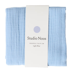 Studio Noos Mulltuch Bio-Baumwolle – Swaddle Uni Medium | Light Blue