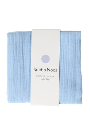 Studio Noos Mulltuch Bio-Baumwolle – Swaddle Uni Medium | Light Blue