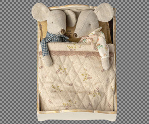 Maileg Bett Maus | Off White
