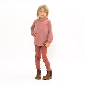 minimalisma Leggins Seide-Baumwolle "Bieber" Antique Red