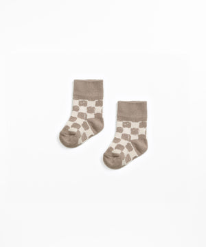 Jacquard-Socken mit Kachelmuster aus Strick, elastisch und atmungsaktiv, gefertigt in Portugal