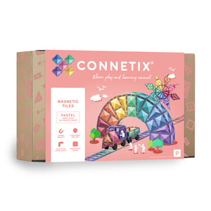Connetix Magnetbausteine „Pastel Mega Pack“ – 202-teiliges Set mit magnetischen Bausteinen in sanften Pastellfarben, ideal für kreatives Bauen und Lernen.