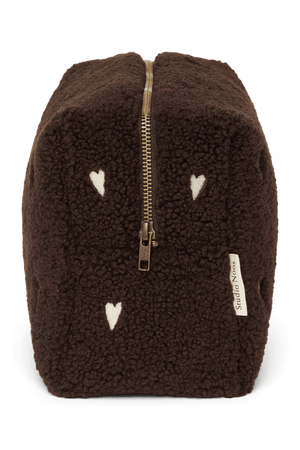 Studio Noos Kosmetiktasche Teddy "Toiletry Bag" | Chocolate Hearts