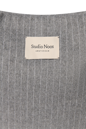 Studio Noos Sac à Langer Flanelle Chalkstripe "Diaper Bag" | Gris Clair