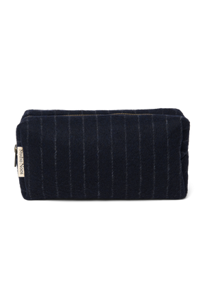 Studio Noos Tasche Flannel Chalkstripe "Pouch" | Dark Blue