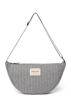 Studio Noos Umhängetasche Flannel Chalkstripe "Adult Fanny Pack" | Light Grey