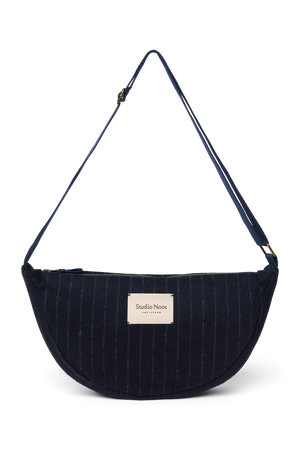 Studio Noos Umhängetasche Flannel Chalkstripe "Adult Fanny Pack" | Dark Blue
