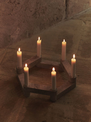 Ferm Living Modulares Kerzenhalter-Set Newel | Travertine