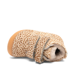 Chaussures bébé Bisgaard doublées de peau de mouton | Pois