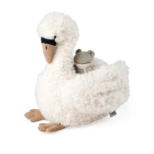 Sebra Aktivitäts-Spielzeug, Schwan mit Frossch Beige
