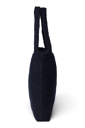 Studio Noos Shopper-Tasche Flannel Chalkstripe "Mom Bag" | Dark Blue