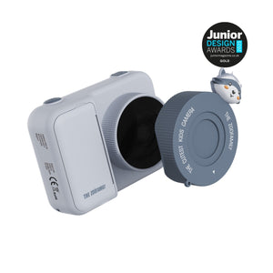 The Zoofamily Kinder-Kamera P2- Zoo Print Racoon blau