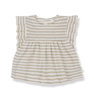 1+ in the family Bluse Colera Beige aus Leinenmix für Babys