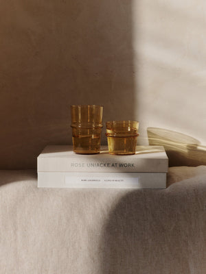Ferm Living Niedrige Trinkgläser Boya – 2er Set | Yellow