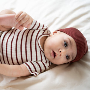 minimalisma Body Seide-Baumwolle "Buddy" Hibiscus Stripes