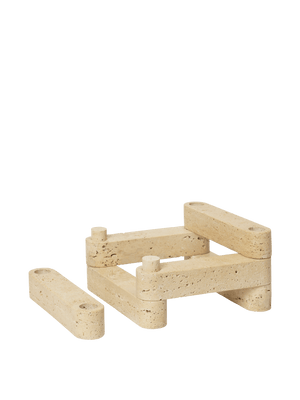 Ferm Living Modulares Kerzenhalter-Set Newel | Travertine