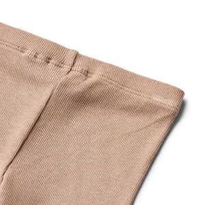 Legging côtelé en blé « Maddy » Nougat Rose
