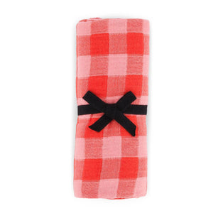 Rose in April Bianca Swaddle Vichy-Karo | Rot Pink 110x110 cm