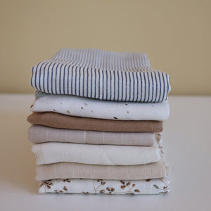 Cam Cam Decke "Muslin Cloth" | 2-pack | Classic Stripes Blue