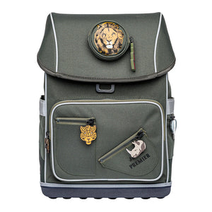 Jeune Premier Schulrucksack Ergomaxx Big Five Khaki – ergonomischer Kinder Schulranzen