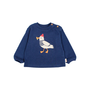 búho Langarmshirt in Marine
