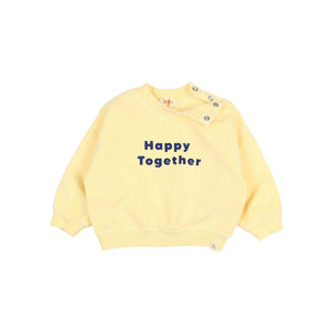Búho Sweatshirt Sun, Kinder Sweatshirt aus weichem Fleece mit „Happy Together“-Aufdruck, warm & bequem