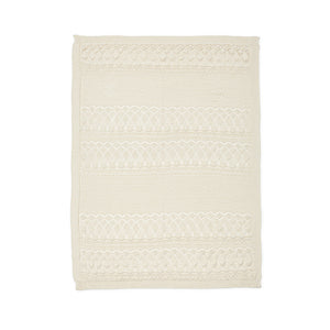 Cam Cam Pointelle Strick Babydecke | Off White