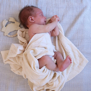 Cam Cam Babydecke Muslin | Classic Stripes Blue