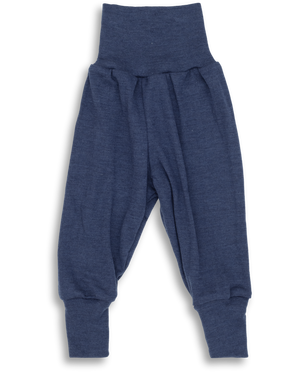 „Engel Natur Baby Wollfleece Hose in Marine – kuschelige Babyhose aus Merinowolle mit elastischem Bund, GOTS-zertifiziert und nachhaltig produziert“