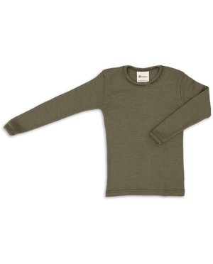 „Engel Langarmshirt aus Merinowolle und Seide – weiches Unisex-Shirt für Kinder, temperaturregulierend und GOTS-zertifiziert, hergestellt in Deutschland“