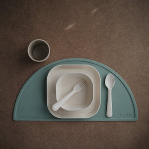 Mushie Geschirrset “Square“ | Ivory