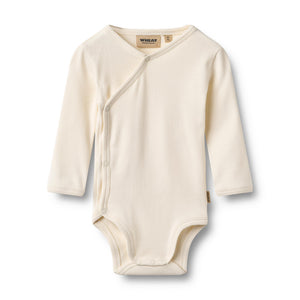 Wheat Wickelbody Langarm Pil in Ivory