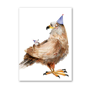 Halfbird Postkarte "Bussard und Maus"