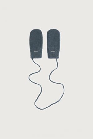 Gray Label Baby Fäustlinge in Blue grey– aus 100 % RWS-zertifizierter Merinowolle. Kratzfrei, warm & perfekt für zarte Babyhände im Winter.