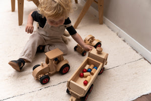 Fagus Tractor with Roof, made of wood