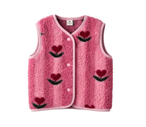 Alwero Kinder Bio Wollweste "TYB" | Cherry