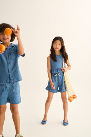 Cozmo Top Blue – nachhaltige Kinderbekleidung | lilya.ch